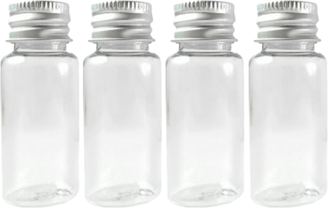 台灣 COSMOS 鋁蓋瓶 15ml, 透明色, 4個