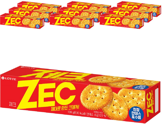 롯데웰푸드 제크, 100g, 10개