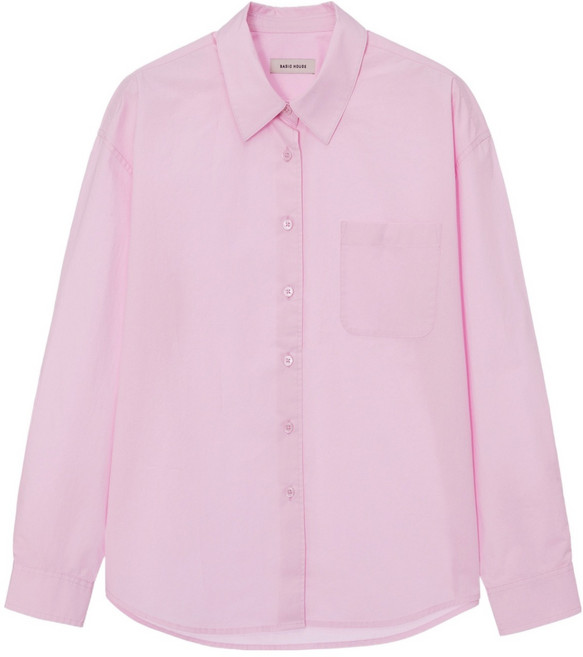 베이직하우스 여성용 포플린 세미 오버핏 긴팔셔츠 LZWS0201