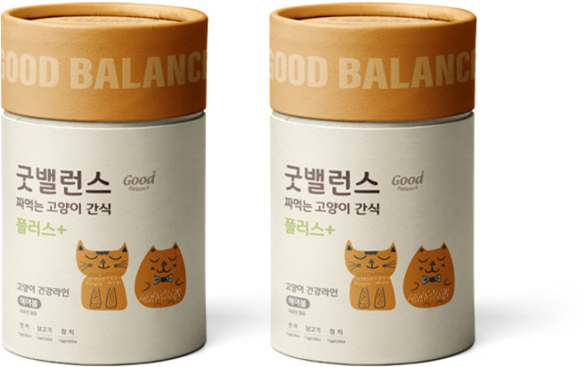굿밸런스 고양이 건강라인 헤어볼 플러스 짜먹는 간식, 혼합맛(연어/닭고기/참치), 720g, 2세트