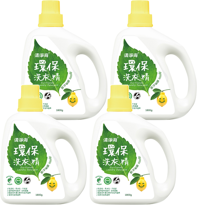 清淨海 環保洗衣精 極淨升級, 1.8kg, 4瓶