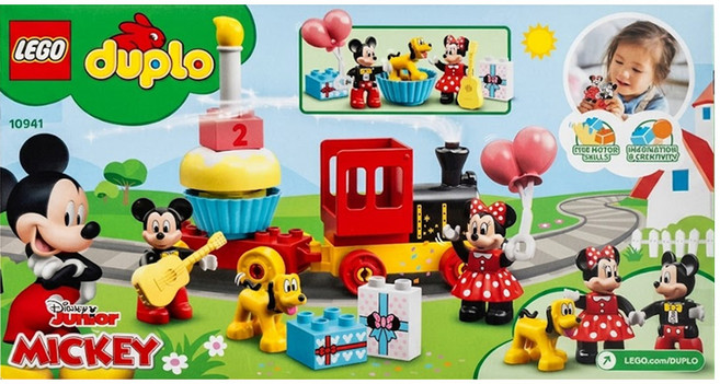 LEGO duplo 得寶 10941 米奇米妮生日火車積木, 多色, 1盒