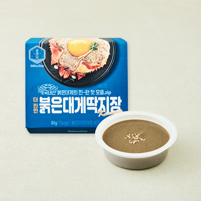 설래담 더 진한 붉은대게장, 80g, 1개