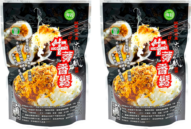 臺南將軍區農會 牛蒡香鬆 海苔, 2包, 220g