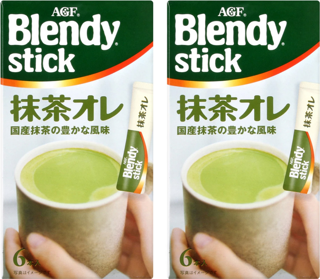 AGF Blendy 抹茶歐雷 國產抹茶的豐富風味, 9.7g, 6條, 2盒