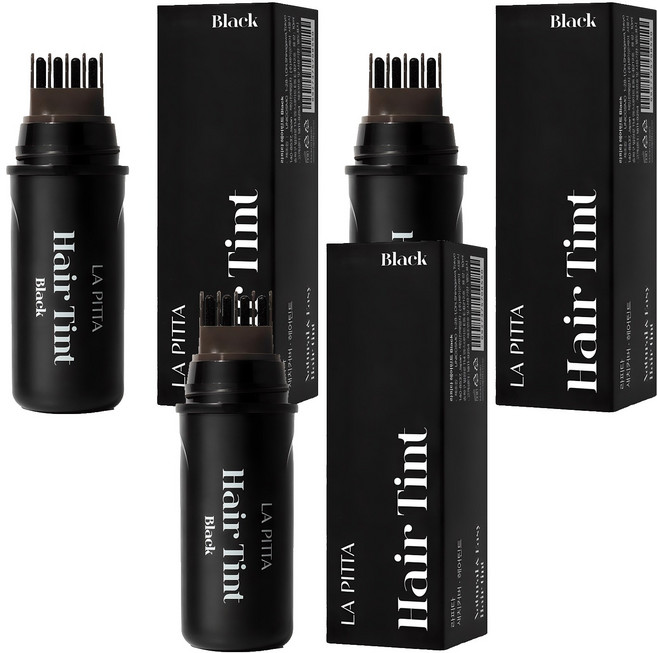 라피타 새치커버 타투 헤어틴트 10ml, 블랙, 3개