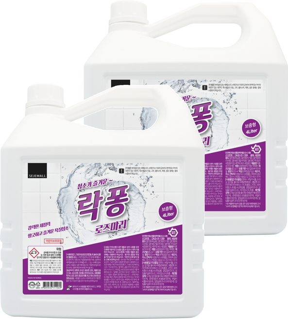 락퐁 욕실세정제 로즈마리향, 4L, 2개