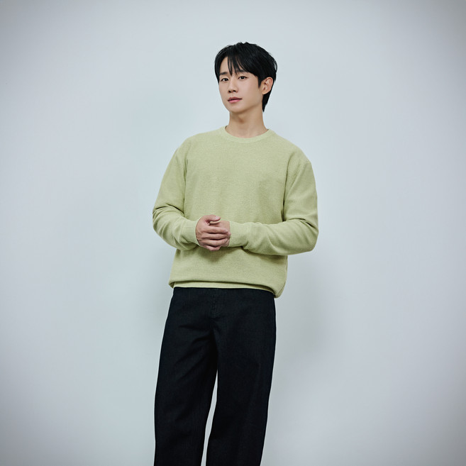 MIND BRIDGE 男士All Day可水洗紋理半寬鬆版型針織T恤 MZKT2120