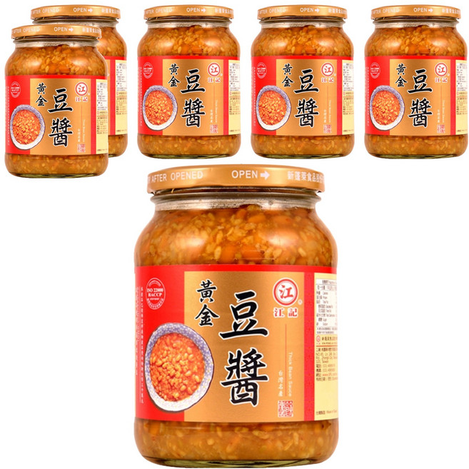 江記 黃金豆醬 無添加防腐劑、人工色素, 840g, 6罐