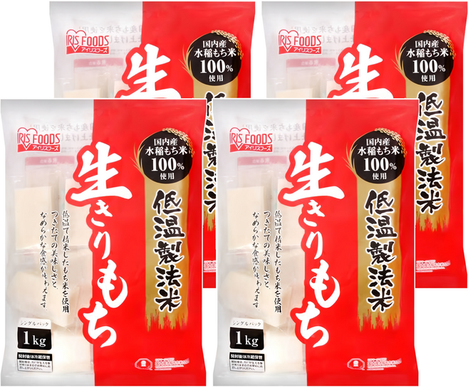 IRIS FOODS 低溫製法生切麻糬, 1kg, 4袋