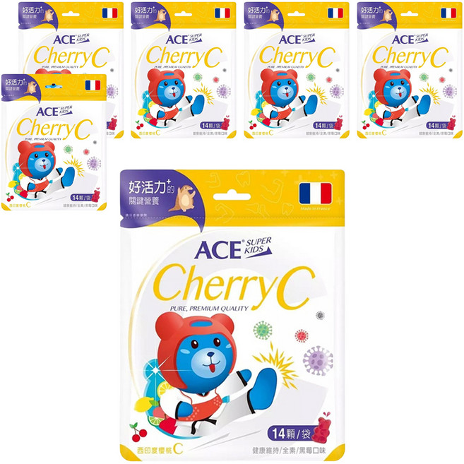 ACE 西印度櫻桃C軟糖, 6包, 14顆