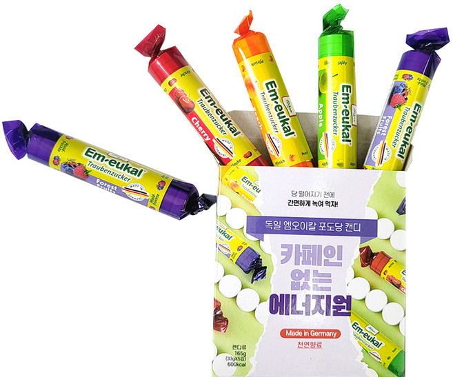 엠오이칼 포도당캔디 5종, 1세트, 33g