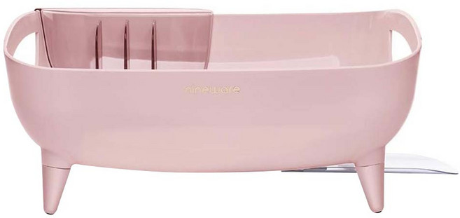 NIneware 寬型餐具瀝水架 440 x 380 x 180mm, 粉色, 1層, 1個