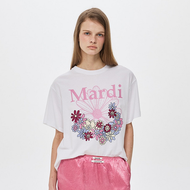 Mardi Mercredi 女款花卉瑪莉黛棉質T恤