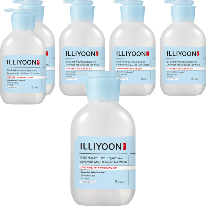 일리윤 세라마이드 아토 6.0 탑투토워시 무향, 500ml, 6개