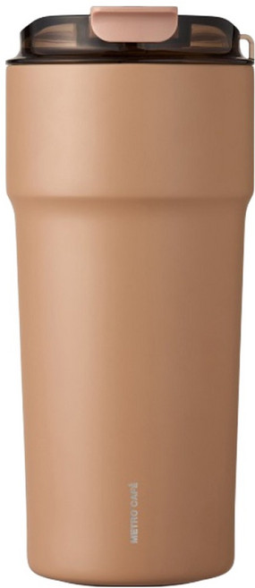 LocknLock 樂扣樂扣 Metro Cafe陶瓷塗層杯, 1個, 咖啡摩卡, 650ml