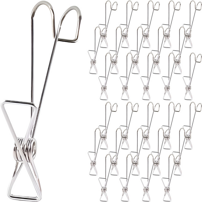 리빙홈디테일 다용도 후크 집게 대형, 50개