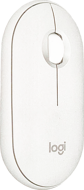logitech 羅技 PEBBLE MOUSE 2 M350S 無線藍牙滑鼠, MR0103, 珍珠白