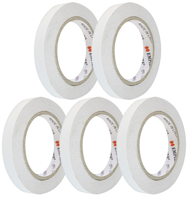 엠파이어 고점착 양면테이프 15mm x 30m, 화이트 반투명, 5개입