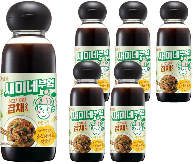 새미네부엌 쇠고기 야채 잡채소스, 360g, 6개