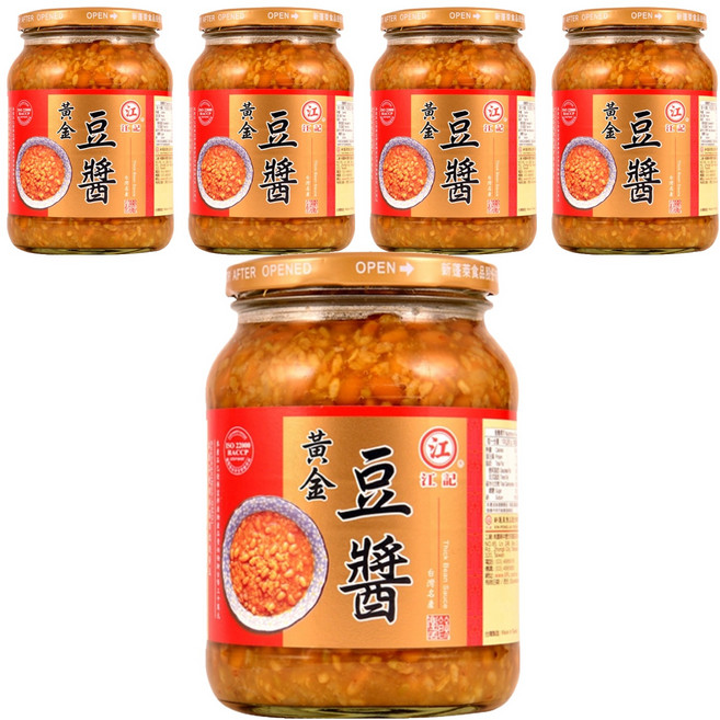 江記 黃金豆醬 無添加防腐劑、人工色素, 840g, 5罐