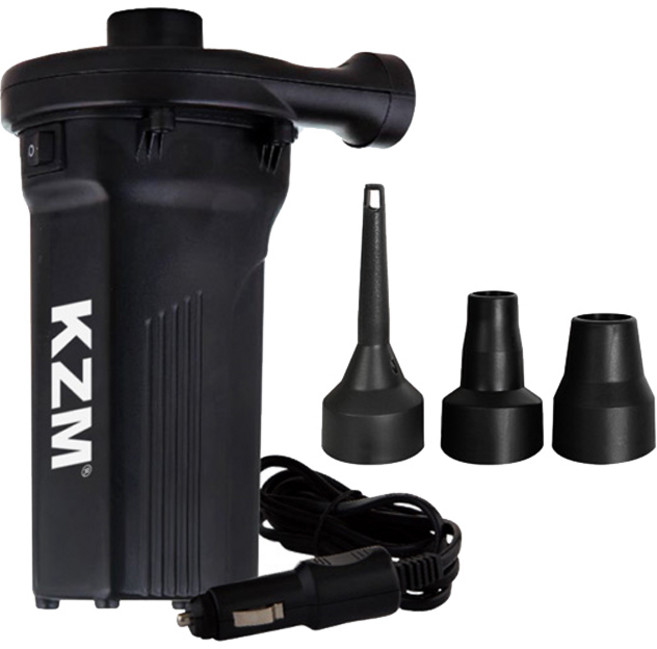 카즈미 가정 차량 겸용 충전 에어전동펌프, 블랙, 1개