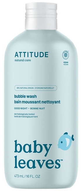 ATTITUDE 艾特優 嬰幼兒泡泡浴 杏仁奶, 473ml, 1瓶