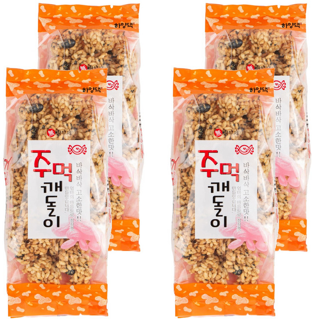 하양댁 옛날 수제 깨강정 주먹 깨돌이 오꼬시, 100g, 4개