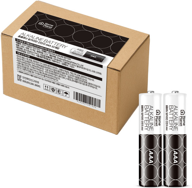 홈플래닛 알카라인 AAA건전지, 32개입, 1개