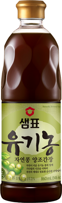 샘표 유기농 자연콩 양조간장, 860ml, 1개