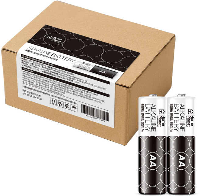 홈플래닛 알카라인 AA건전지, 48개입, 1개