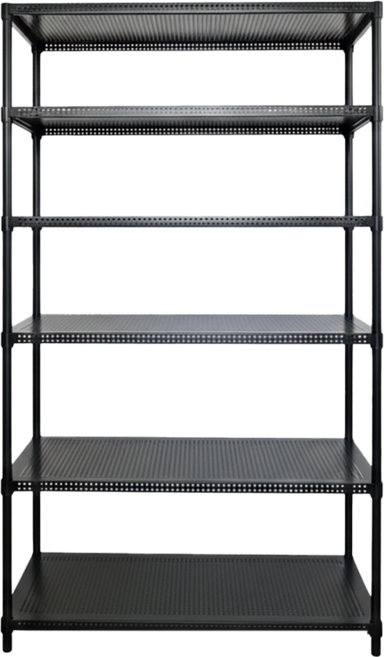 AMOS 亞摩斯 沖孔六層置物架 WBW007BK 90 x 45 x 180cm, 黑色, 6層