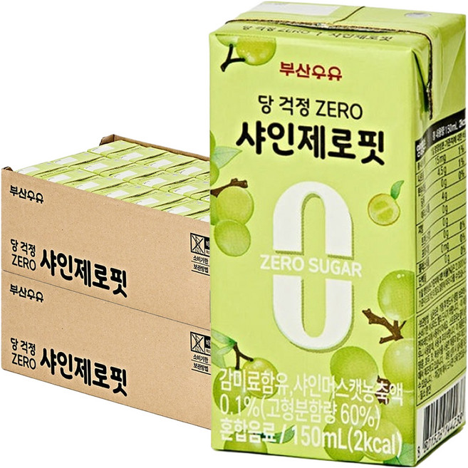 부산우유 샤인제로핏 음료, 48개, 150ml