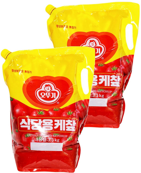 오뚜기 오리지널 식당용 케챂 스파우트팩, 3.3kg, 2개
