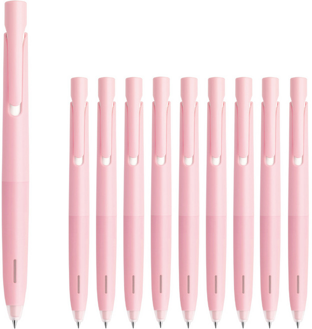 블렌 제브라 볼펜 0.5mm 10p, 라이트핑크(바디) + 블랙(잉크), 1세트