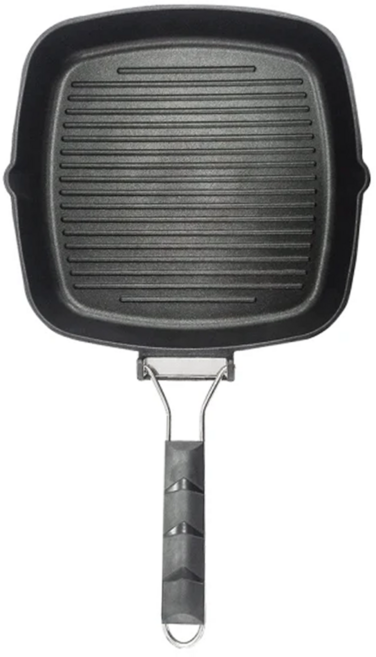 PLUS PERFECT 理想 日式黑金鋼折疊煎盤, 24cm, 1個