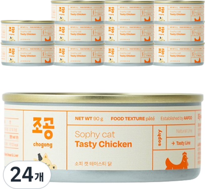 조공 성묘용 소피 캣 테이스티 습식캔, 닭, 90g, 24개