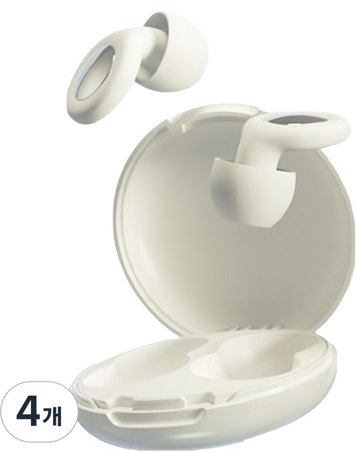 프랑온드 소음 차단 실리콘 수면 귀마개 화이트, 4개