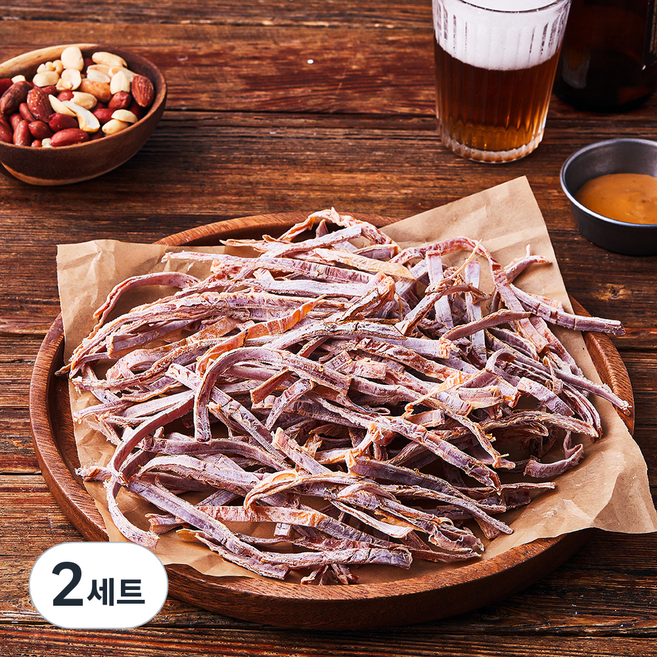 우물우물 건오징어 스틱 300g + 소이 마요 소스 15g x 2개입 세트, 2세트