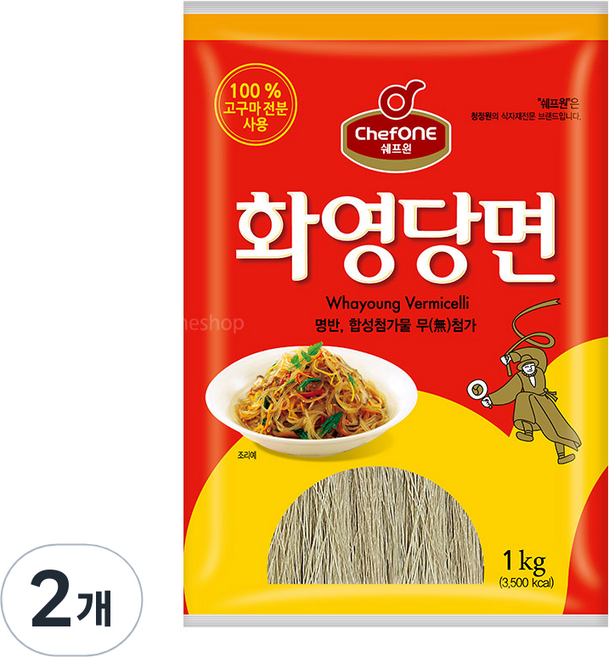쉐프원 대상 화영 당면, 1kg, 2개