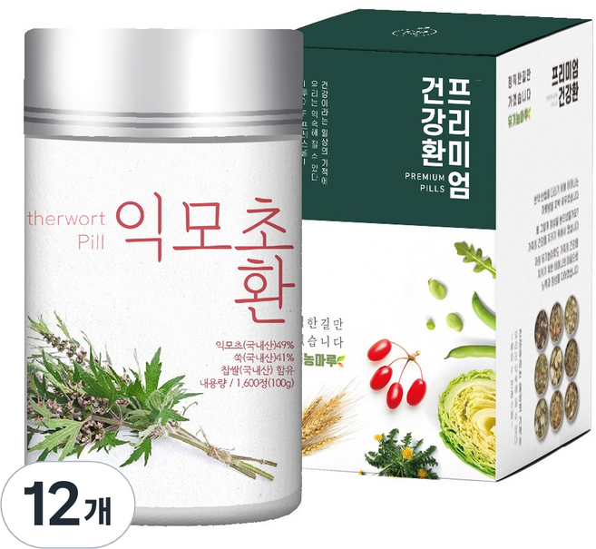 유기농마루 정품 국내산 익모초환, 100g, 12개