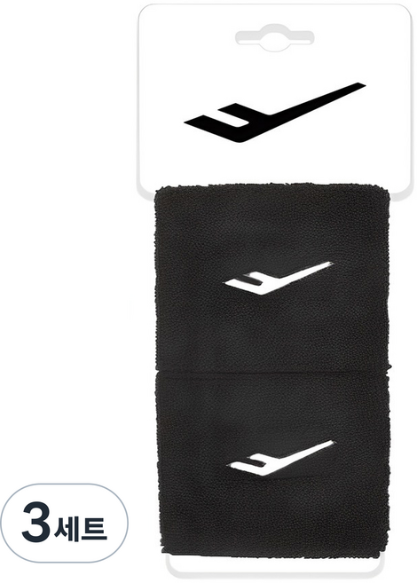 프로스펙스 손목 밴드 세트, 블랙, 3세트