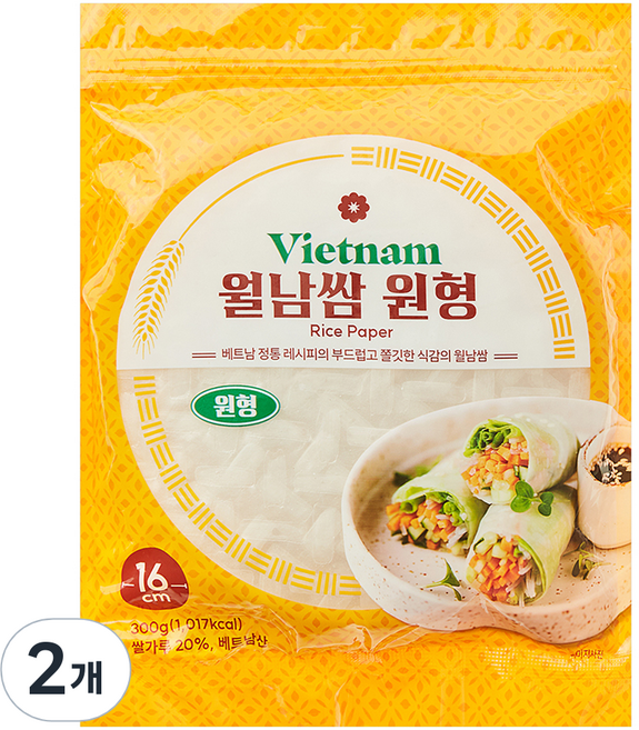 원형 월남쌈, 300g, 2개