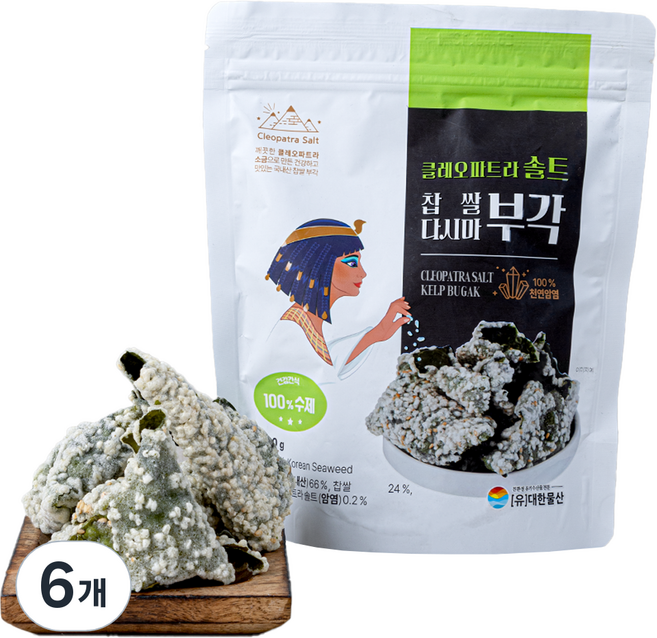 클레오파트라솔트 찹쌀 다시마부각, 6개, 30g