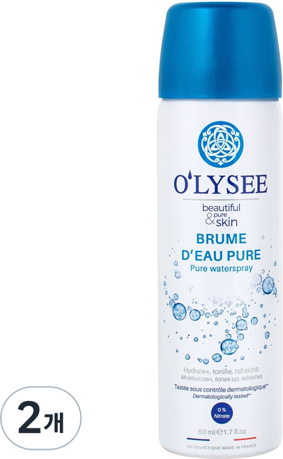 올리세 퓨어워터 미스트, 50ml, 2개