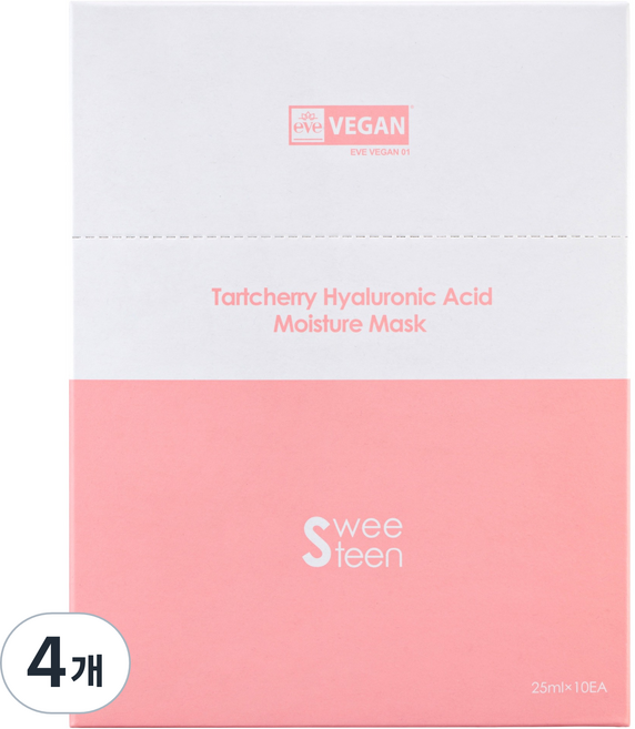 스위틴 타트체리 히알루로닉 에씨드 모이스처 마스크, 10개입, 4개