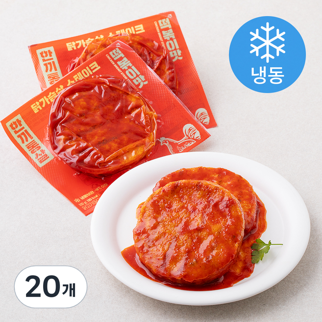 한끼통살 닭가슴살 스테이크 떡볶이맛 (냉동), 100g, 5개입, 4개