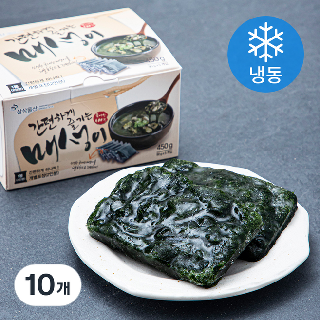 삼삼물산 간편하게 즐기는 매생이 (냉동), 90g, 10개