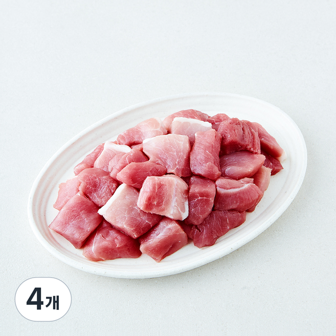 무항생제 인증 한돈 뒷다리 찌개용 (냉장), 4개, 500g