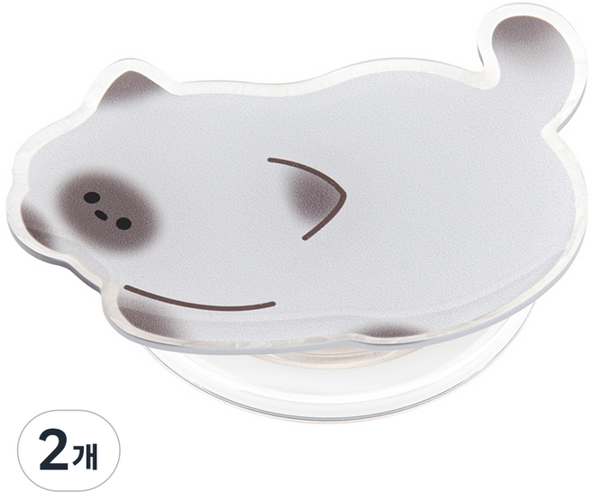 구스페리 맥세이프 동물 아크릴 스마트톡, 01 샴냥이, 2개